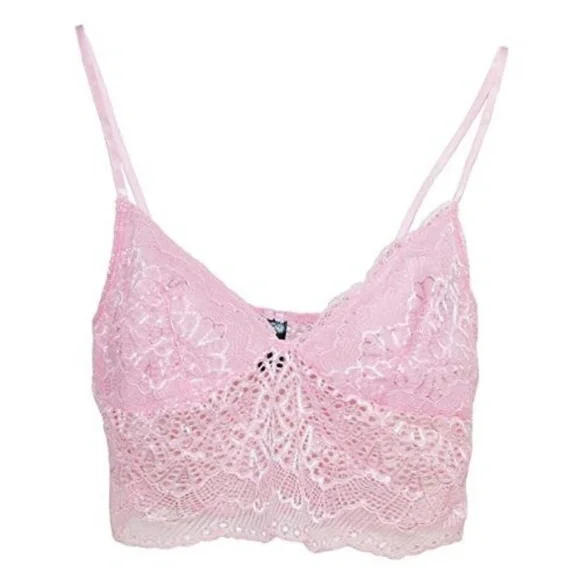RENE ROFE PINK “SHOW ME OFF” LACE BRALETTE WITH REMOVEABLE FRONT HARNESS SMALL - Picture 3 of 6